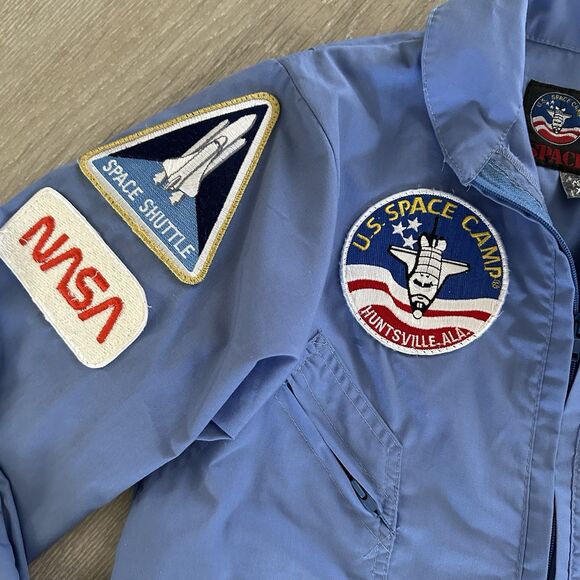 Vintage United States Space Camp Flight Suit Jumpsuit Adult XXS Blue NASA Rocket - Picture 6 of 12